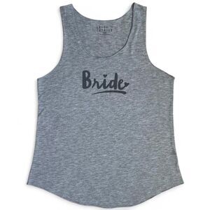 Bride Graphic Tank Heather Gray Bridal Bachelorette Honeymoon Women’s Small